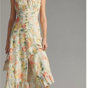 Anthropologie Ruffled eyelet dress